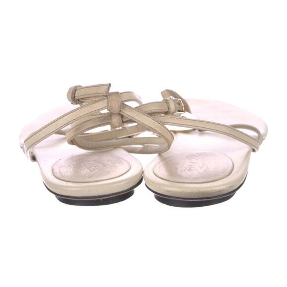 AUTHENTIC GUCCI Beige Interlocking GG Logo Strappy Flat Sandal Size EU 38.5 - Picture 3 of 5